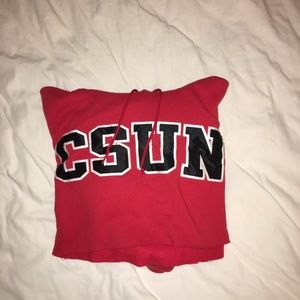 CSUN Red Champion Cropped Hoodie